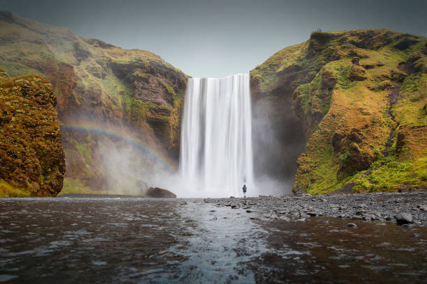 istock landscape of the skogafoss waterfall 1095291038