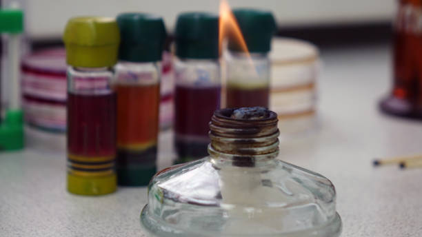 istock glass bulb with a wick. chemical laboratory. 1095292452