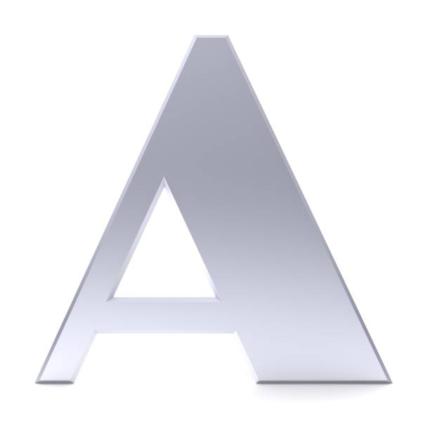 istock letter a silver alphabet sign 3d render graphic isolated on white background 1095302994