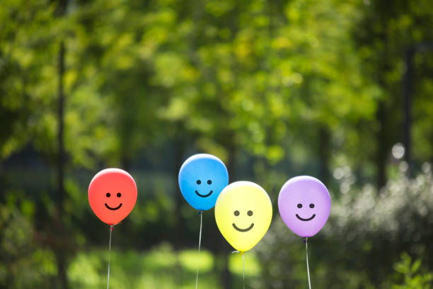 istock balloons in the forest. 1095312422