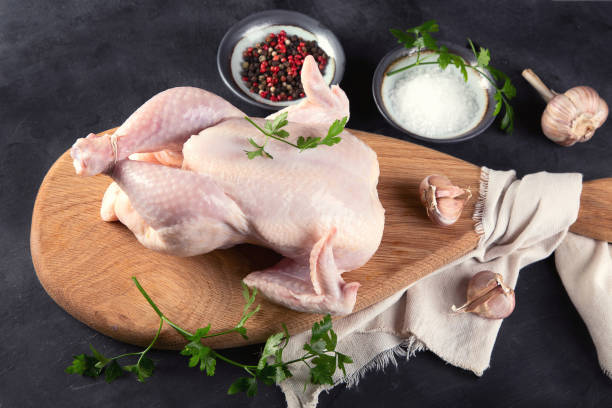 istock Whole raw chicken with seasonings 1095315748