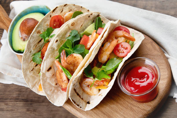 istock Tortilla Shrimps tacos. 1095317414