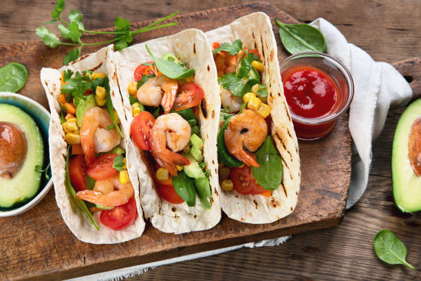 istock Tortilla Shrimps tacos. 1095317426