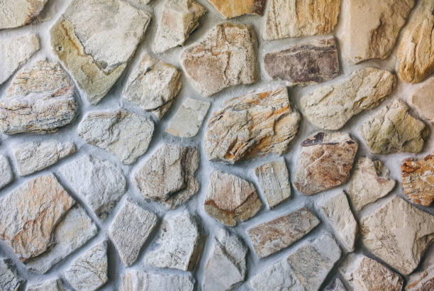 istock Decorative natural stones wall texture. Concrete abstract background. 1095318714