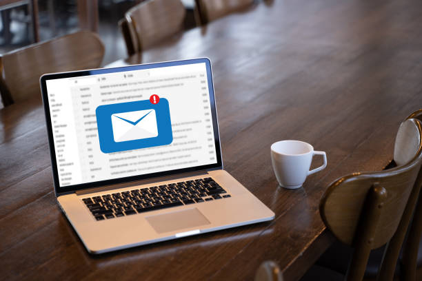 istock Mail Communication Connection message to mailing contacts phone Global Letters Concept 1095325600
