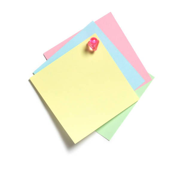 multi cor papel de nota - sheet adhesive note paper note pad - fotografias e filmes do acervo