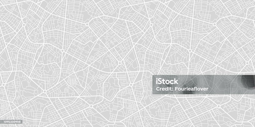 Mapa de calle de la ciudad - arte vectorial de Mapa libre de derechos