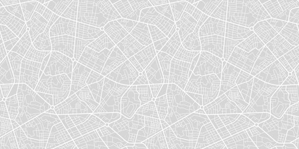 peta jalan kota - peta ilustrasi stok