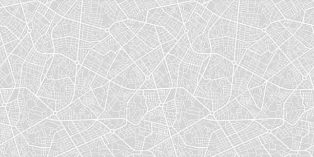 City Street Map City Street Map street map stock illustrations