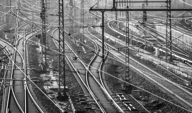istock High Angle View Of Railroad Tracks 1095336808