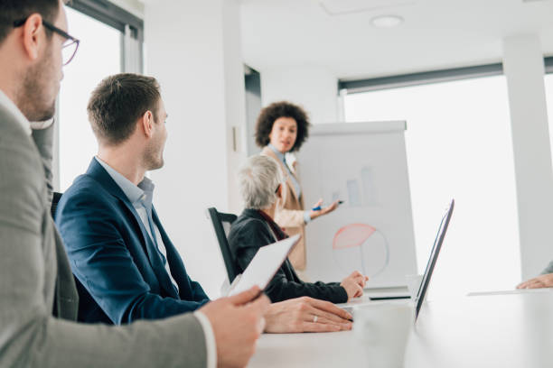 istock Business woman having presentation at work 1095354946