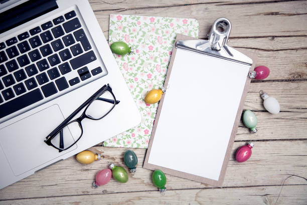 istock High Angle View Of Laptop With Personal Accessories On Table During Easter 1095362590