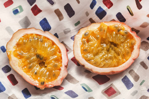 istock Two halves of passion fruit 1095381782