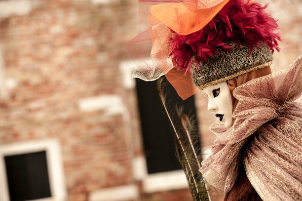 piękna wenecka maska przypominająca pawia - carnival mardi gras mask peacock zdjęcia i obrazy z banku zdjęć