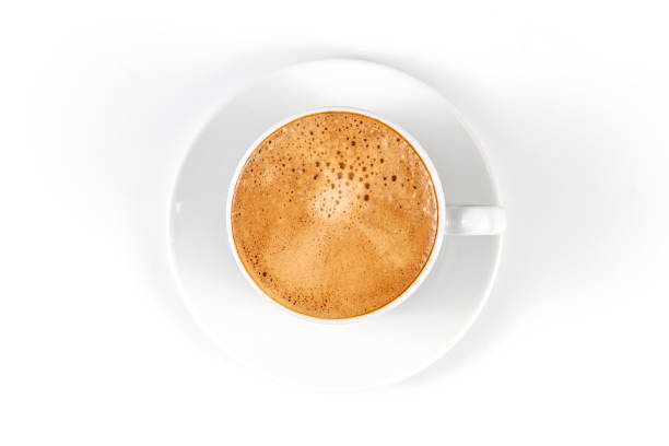 istock White cup of coffee on white background 1095389892