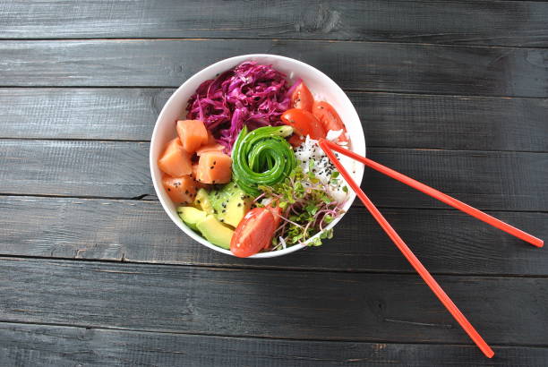 istock Poke bowl Fresh salmon 1095405838