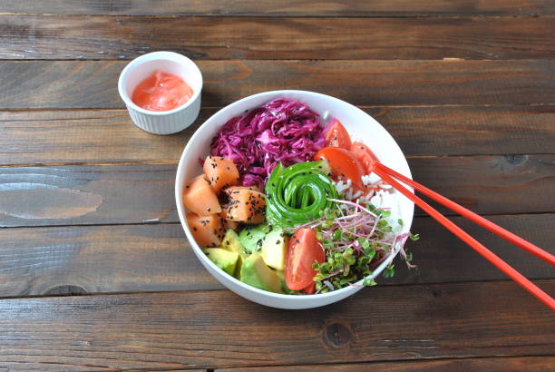 istock Poke bowl Fresh salmon 1095406268