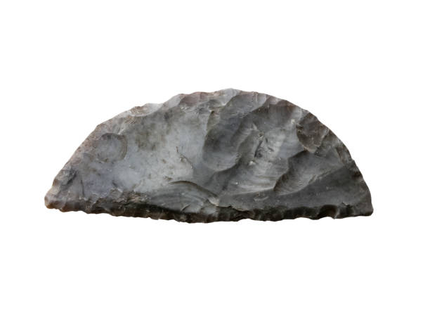 istock Ancient stone knife on a white background, isolated 1095412532