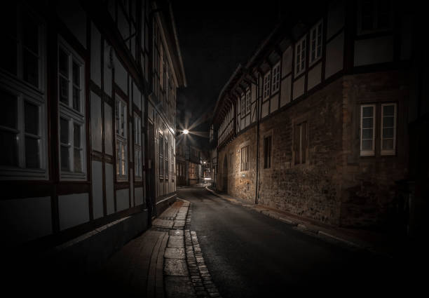 istock Old street at night 1095418654
