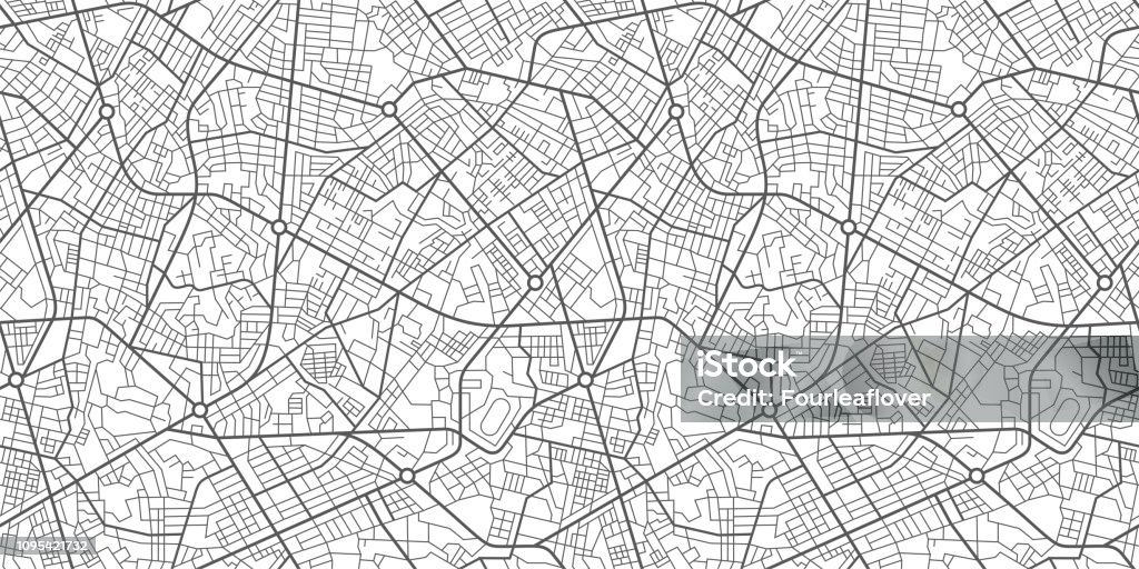 Şehir sokak harita - Royalty-free Harita Vector Art