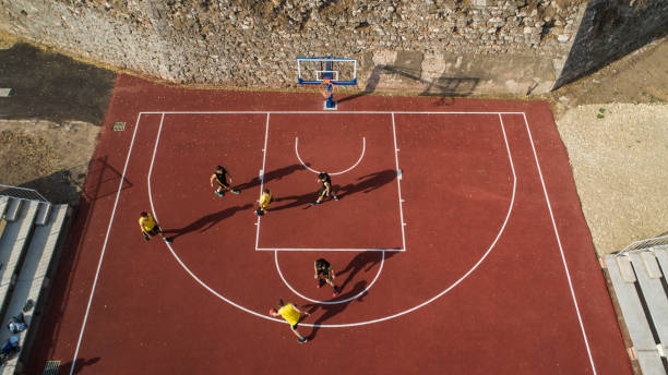 istock Drone point view of basketball game 1095423516