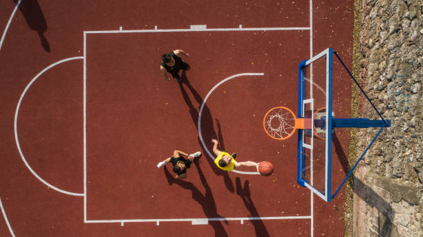 istock Drone point view of basketball game 1095423528