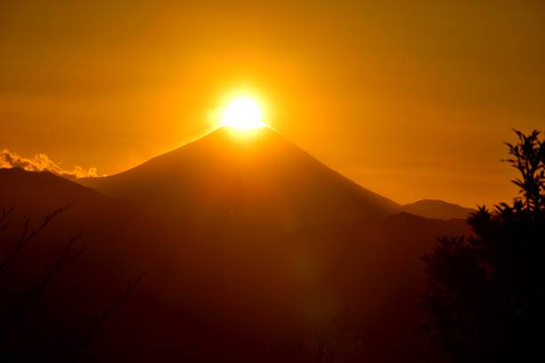 istock Sunset over Mt. Fuji: View from Mt. Takao, Hachioji, Tokyo 1095428972