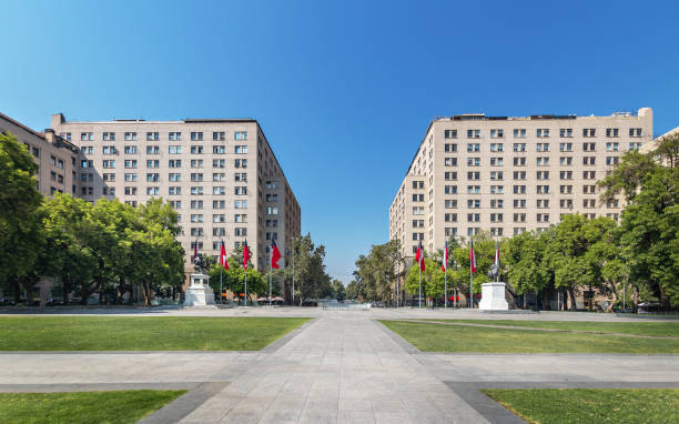 istock Bulnes Square near La Moneda Palace - Santiago, Chile 1095436602