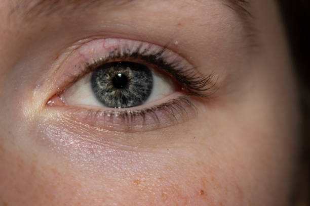 istock Beautiful insightful look blue woman's eye unique 1095446426