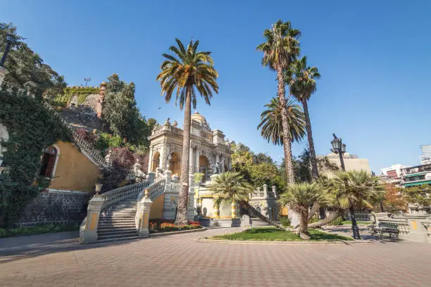 Photo of Neptune fountain at Terrace of Santa Lucia Hill - Santiago, Chile