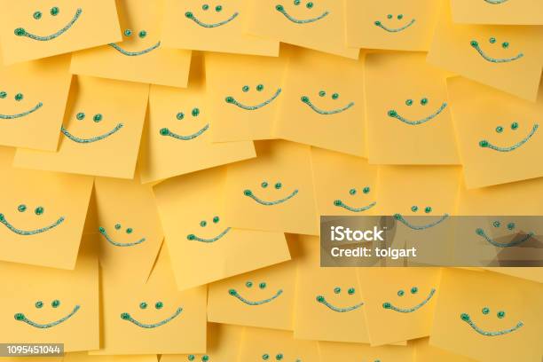 Adhesive Note Stock Photo - Download Image Now - Happiness, Customer, Joy