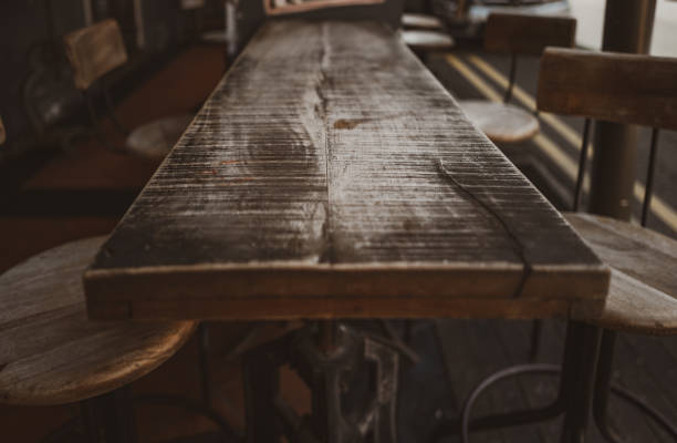 istock Wooden long table and chairs 1095454058