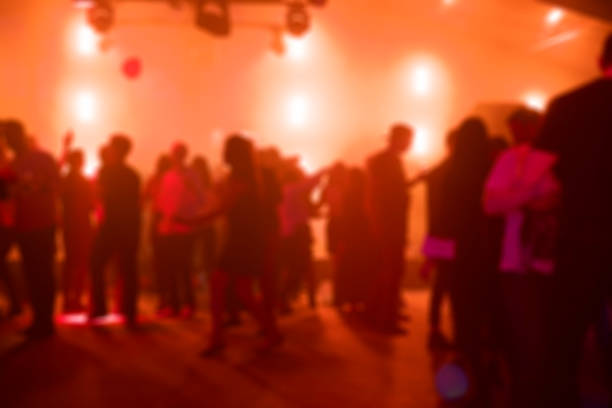 People Dancing at a Party stock photo