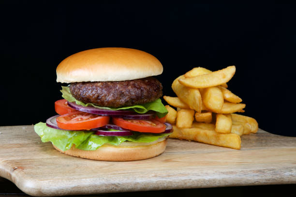 istock Hamburger with French Fries 1095457194
