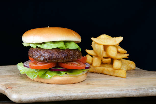 istock Hamburger with French Fries 1095457230