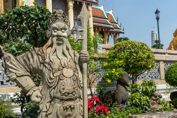 Worrior sculpture (Chinese art) at Wat Phra Keaw