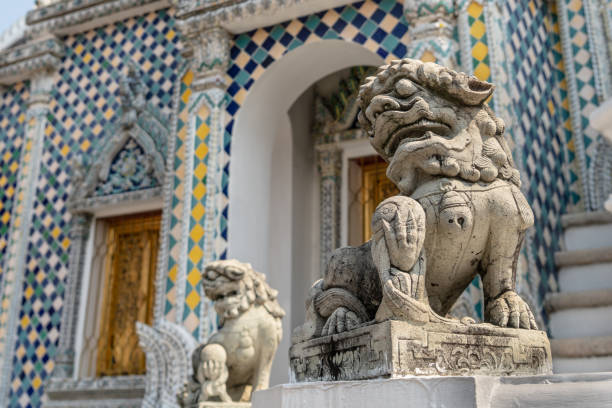 istock Lion sculpture (Chinese art) at Wat Phra Keaw 1095458790