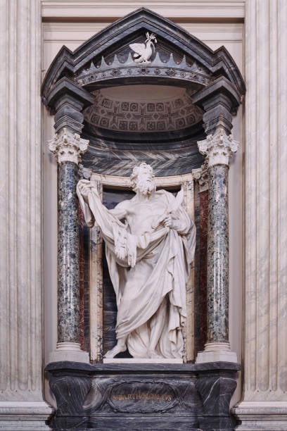 istock Rome, statue of St. Bartolomeo in St. John Lateran Basilica (Basilica di San Giovanni in Laterano) 1095476488