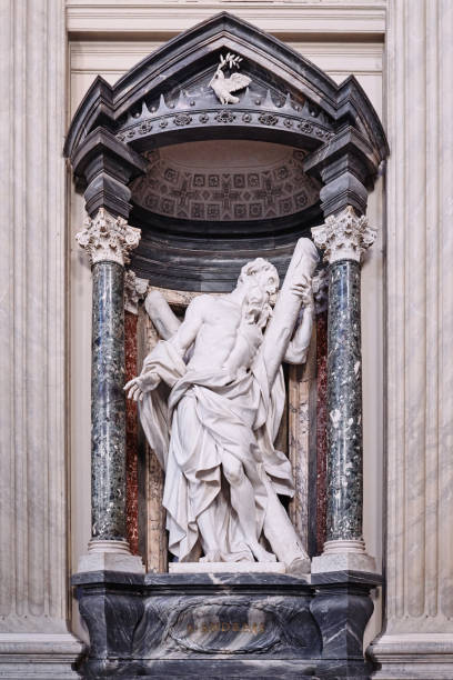 istock Rome, statue of Saint Andrea in St. John Lateran Basilica (Basilica di San Giovanni in Laterano) 1095476518