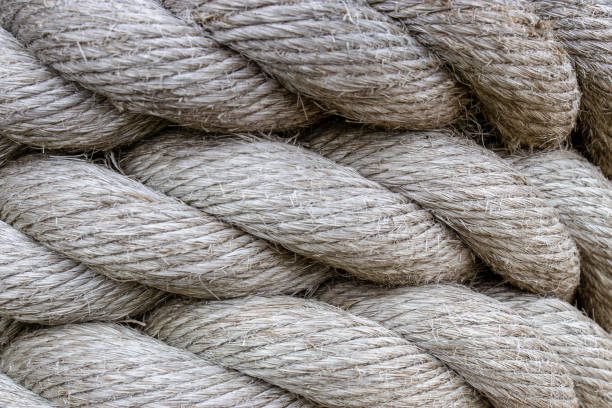 istock A close up of coiled weathered rope. 1095481934