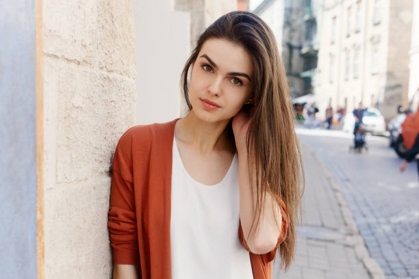 istock Young beautiful stylish woman walking 1095492276