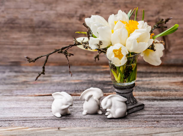 Vintage Still Life with Quail Eggs