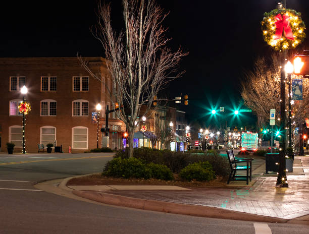 istock Downtown Raeford NC during Christmas 1095512822