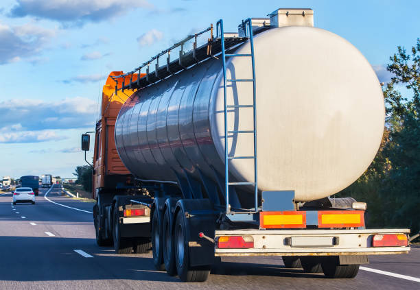 istock Gas-tank goes on highway 1095524124