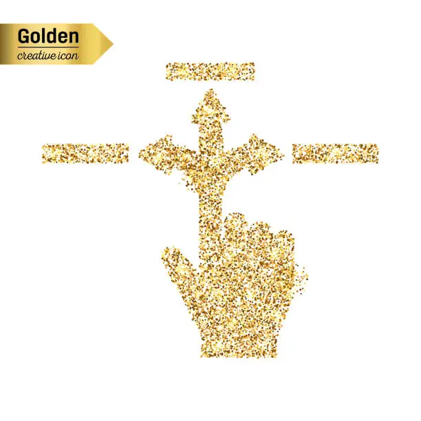 Vector illustration of Gold glitter vector icon