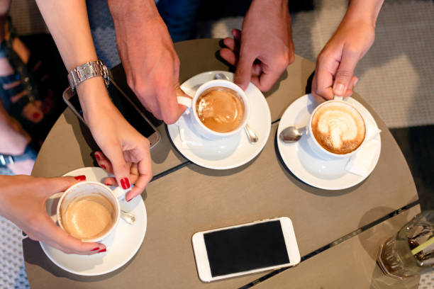 istock Fresh tasty coffee on the coffee table. 1095552268