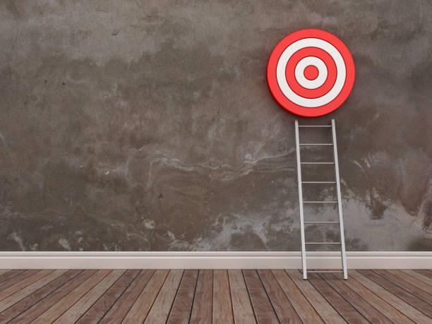 istock Target and Stair in Room - 3D Rendering 1095556690