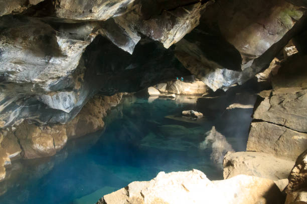 istock Grjotagja lava cave interior view, Iceland landmark 1095566064