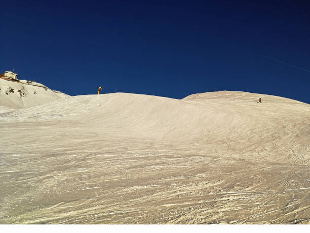 istock Ski slopes and snow-capped mountains in Davos, Switzerland. 1095567424