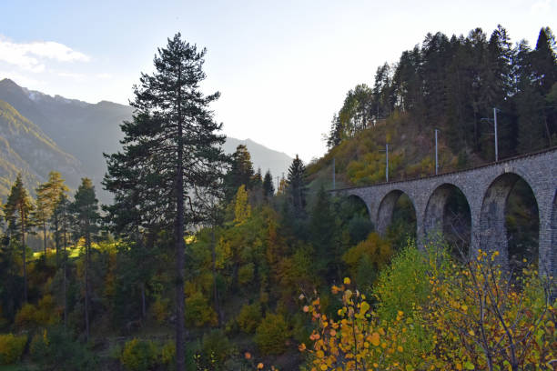 istock Viaduct in Switzerland near Davos. 1095569022